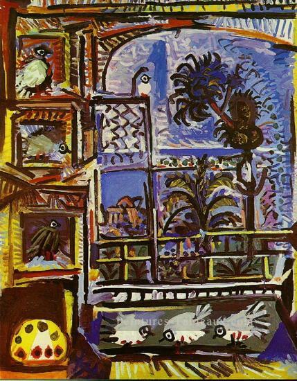 L atelier Les pigeons IIII 1957 cubisme Pablo Picasso Peintures à l'huile